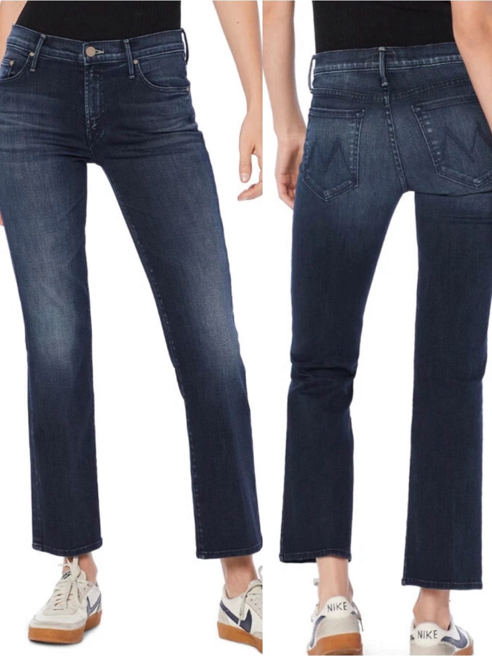 Mother Denim The Outsider Crop Flare Jeans: Two Strangers Ride On The Subway